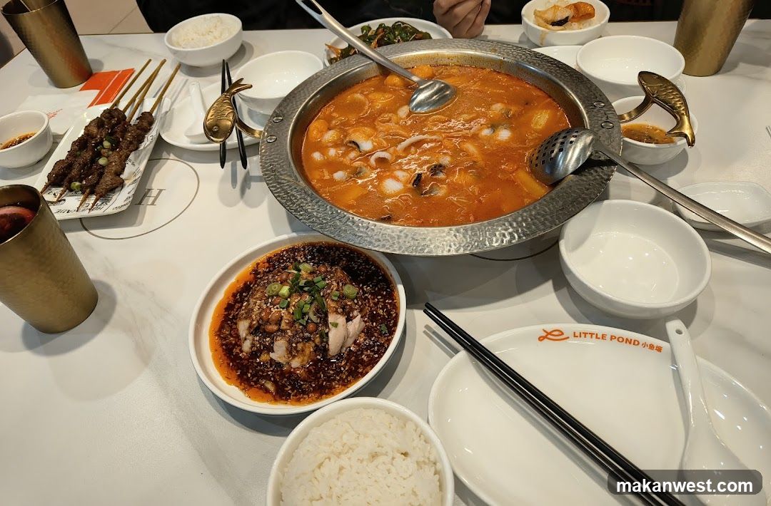 Table with Hot Pot and Skewers