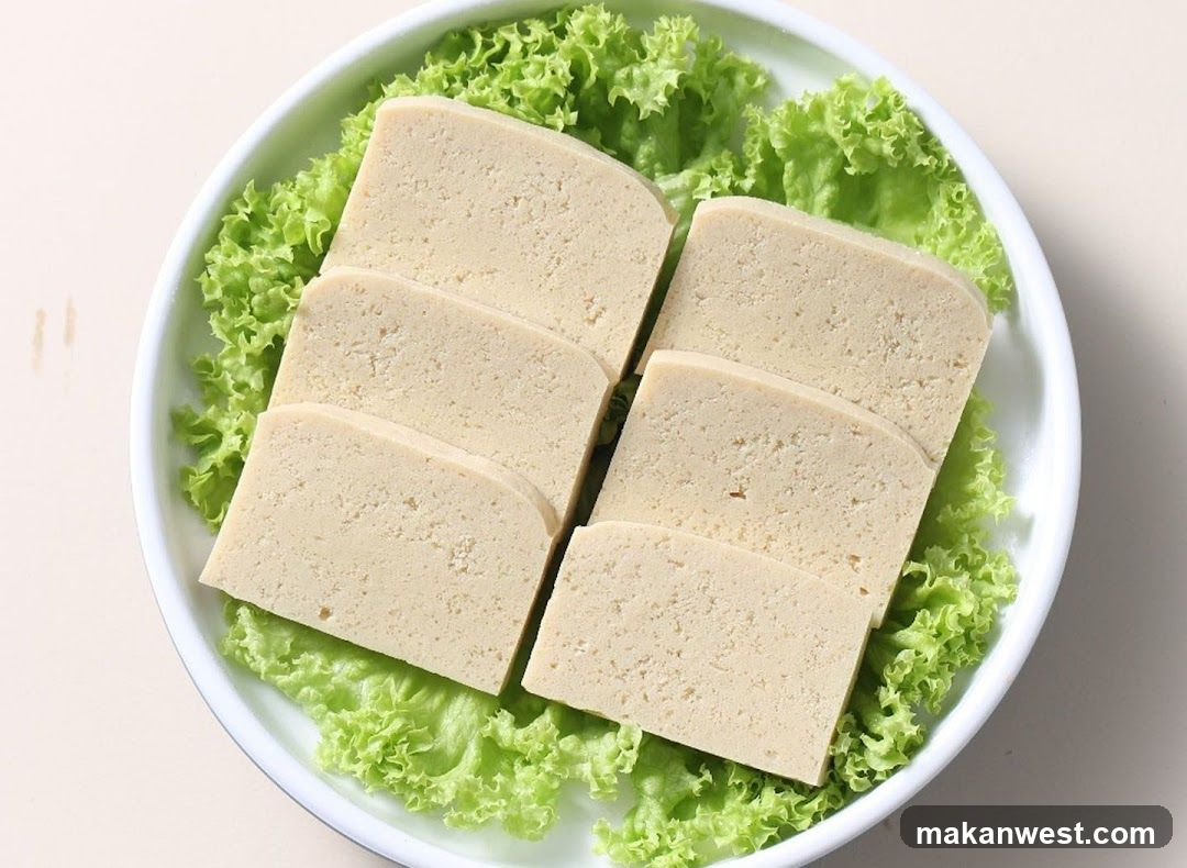 Slices of Tofu on Lettuce