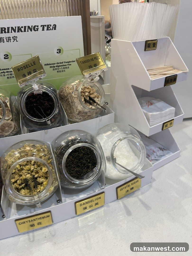 Tea Ingredients Display