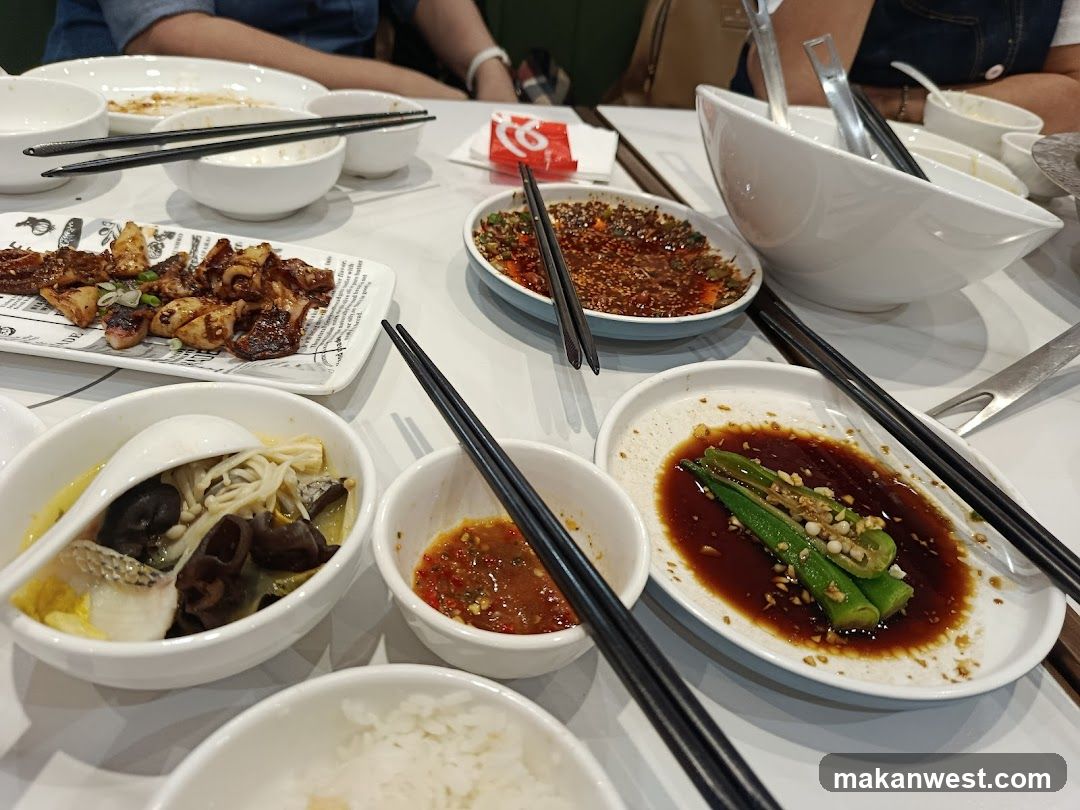 Table with various dishes