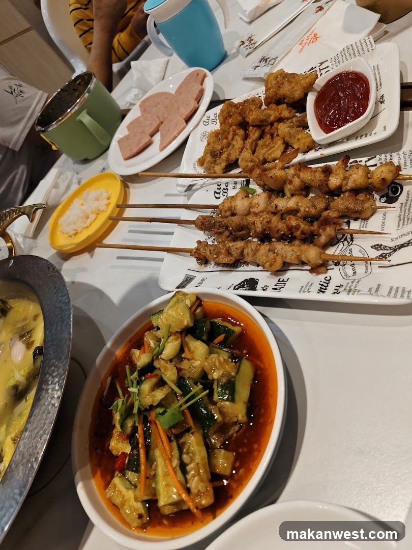 Table with various dishes