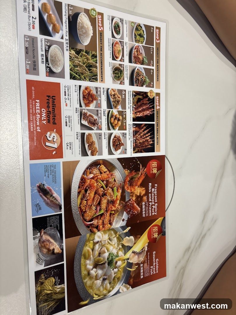 Menu with Appetizers, Small Bites, and Accompaniments