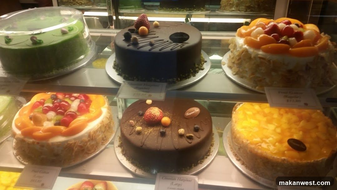 Cakes in a Display Case