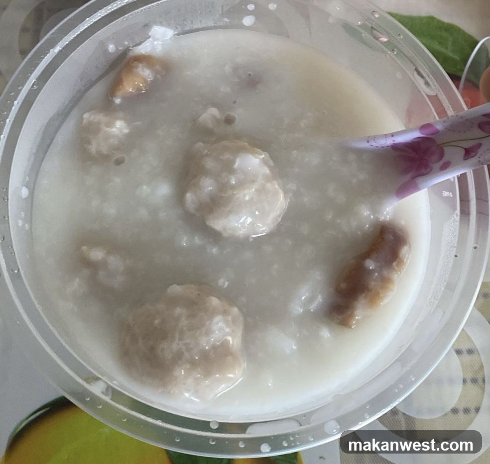 Congee with Meatballs