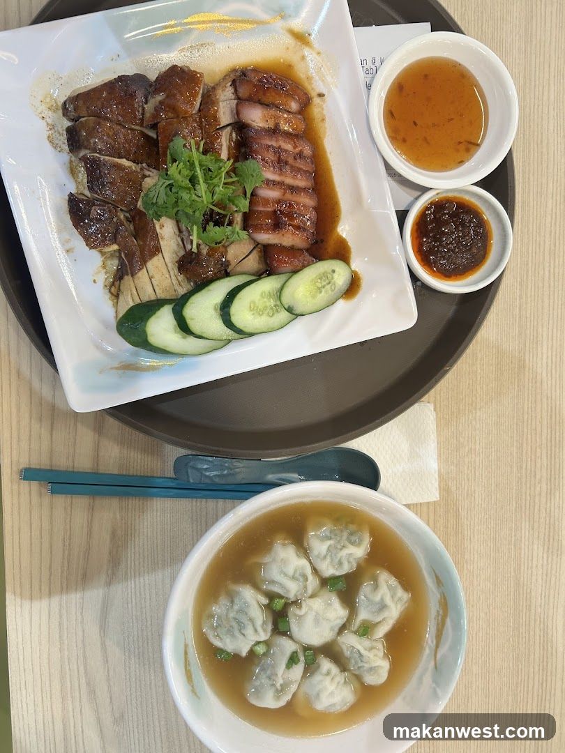 Roast Duck and Char Siu with Wonton Soup