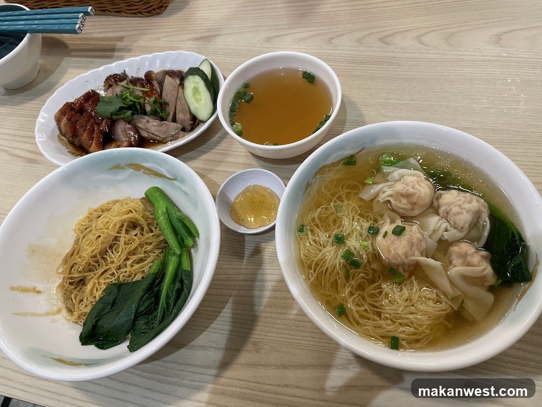 Wonton Noodle Soup and Roasted Duck