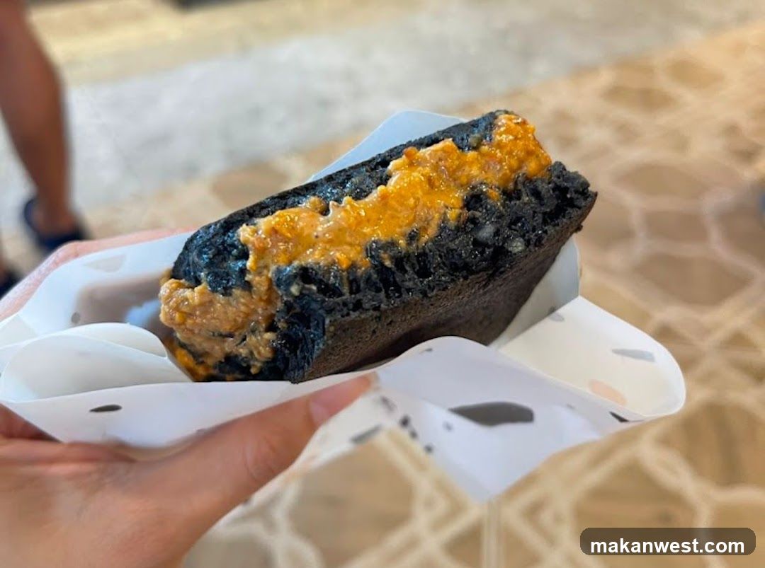 Black bread sandwich with filling