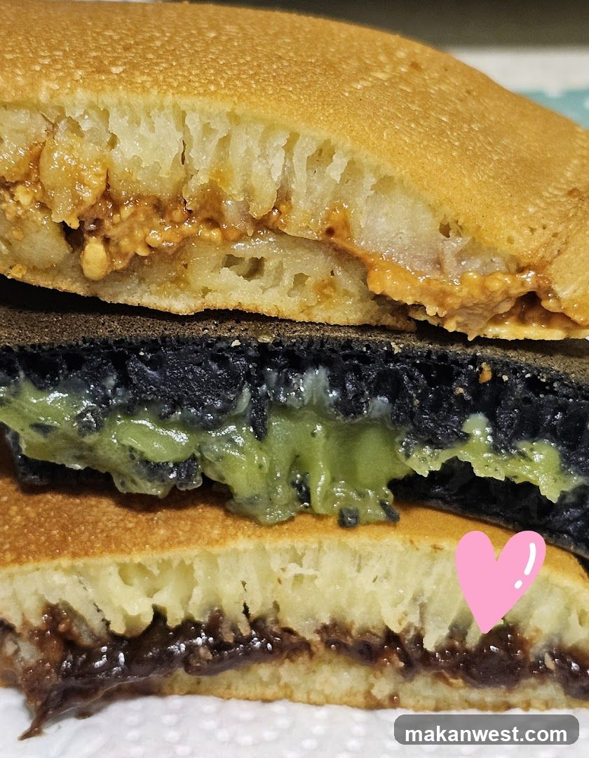 Three Stacked Pancakes with Fillings