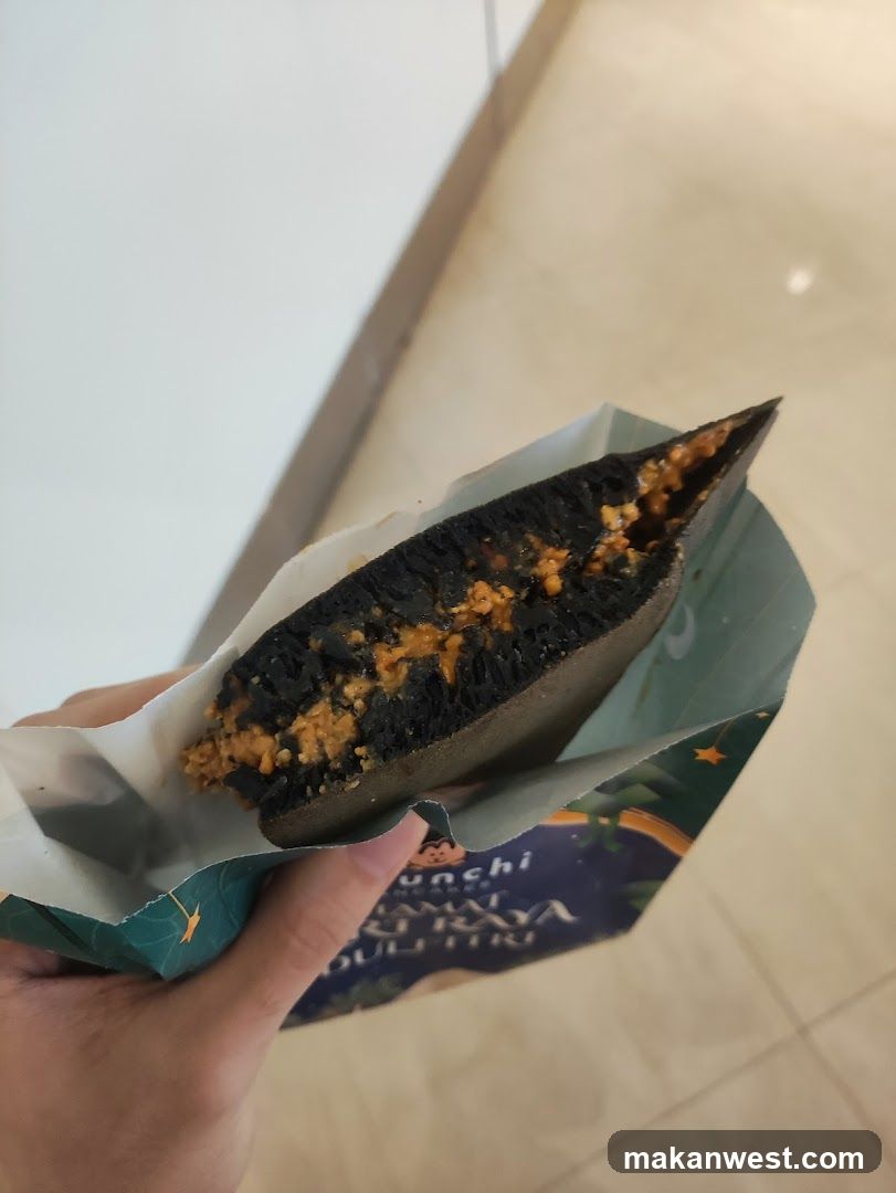 Dark Pancake with Peanut Filling