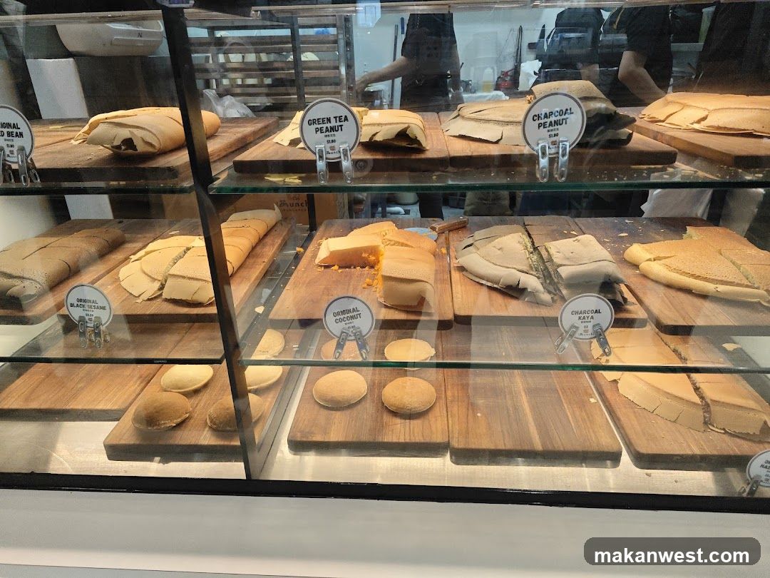 Pastries in a Display Case