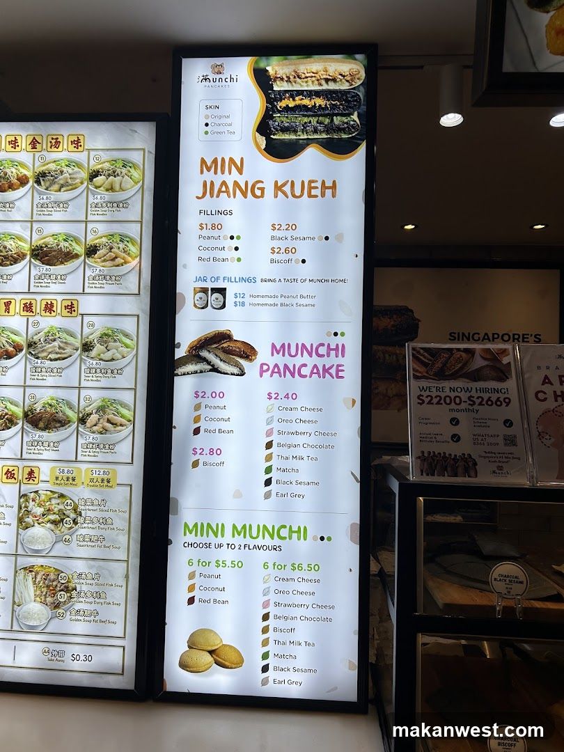 Munchi Pancakes Menu
