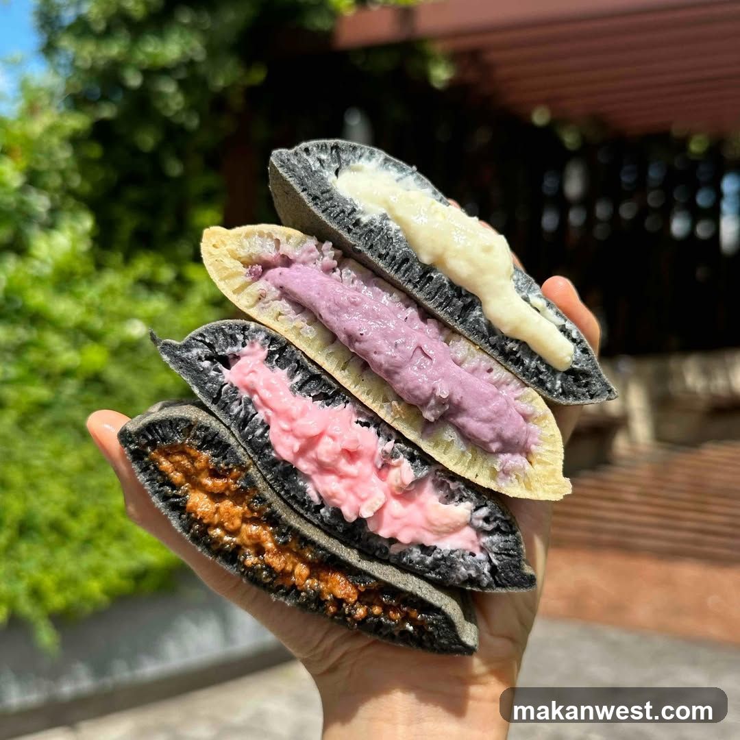 Four filled crepes