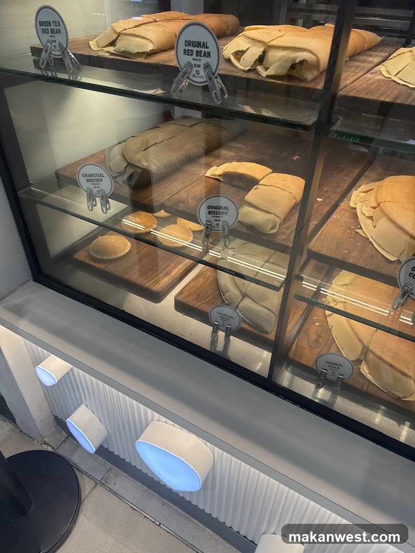 Pastries in a Display Case