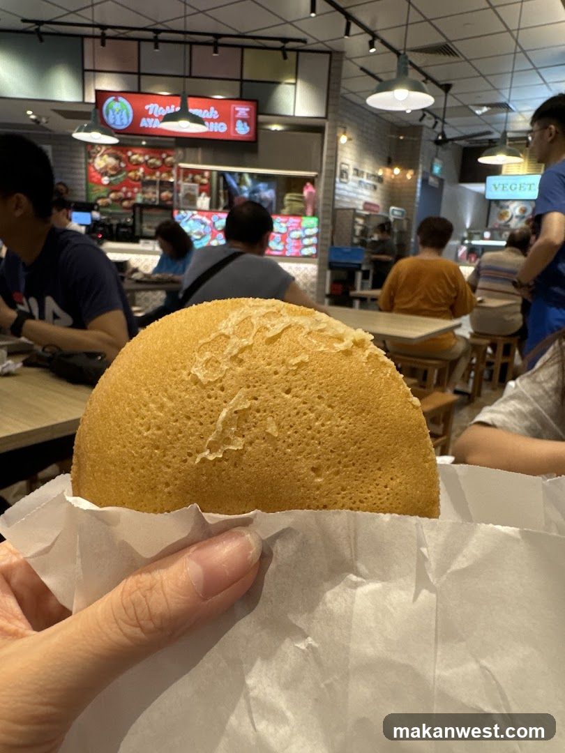 Close-up of a pastry in a food court