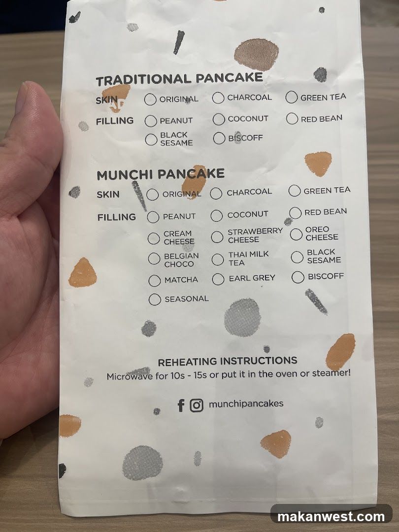Pancake Menu