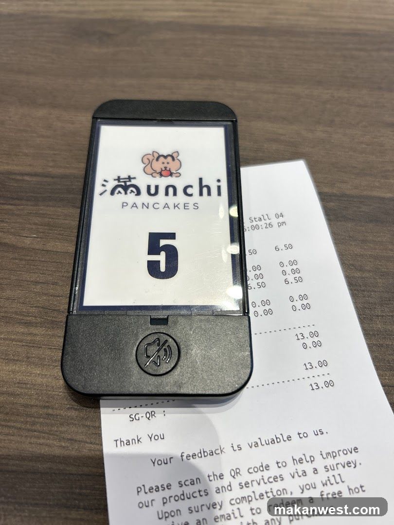 Table Number and Receipt