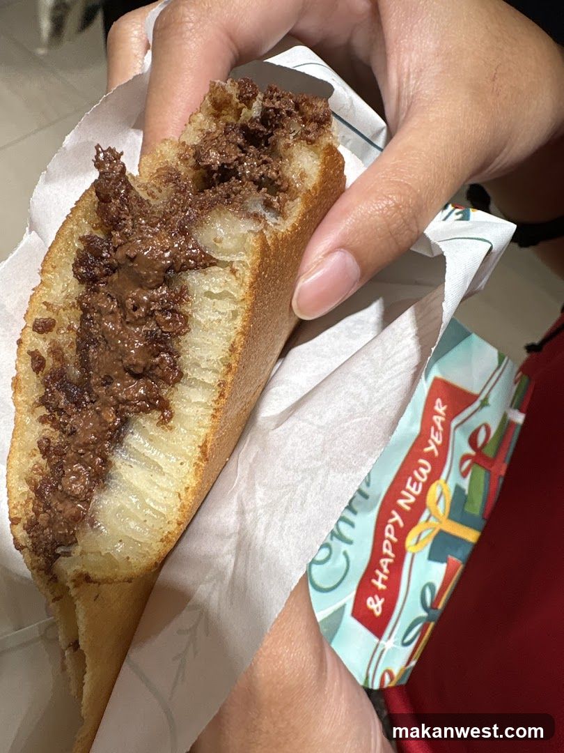Chocolate filled pancake