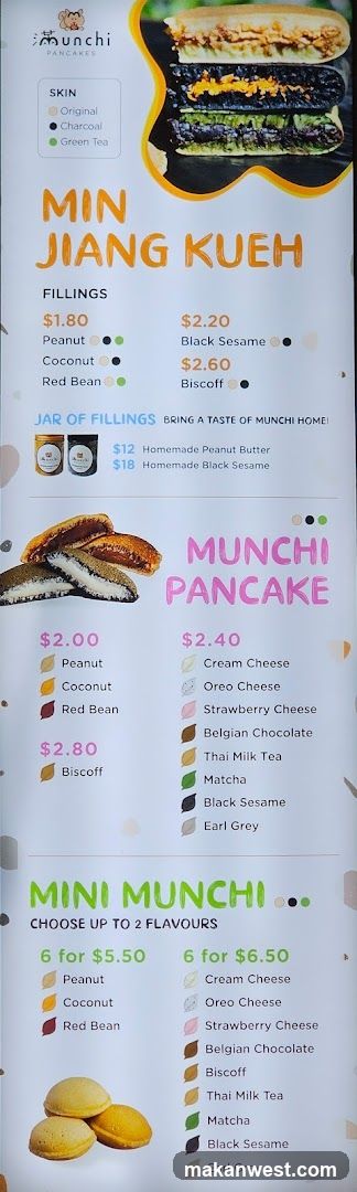 Munchi Pancakes Menu