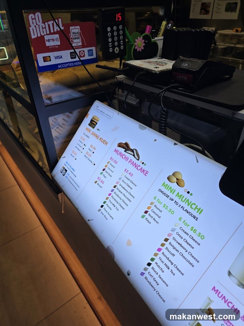 Munchi Pancake and Mini Munchi Menu