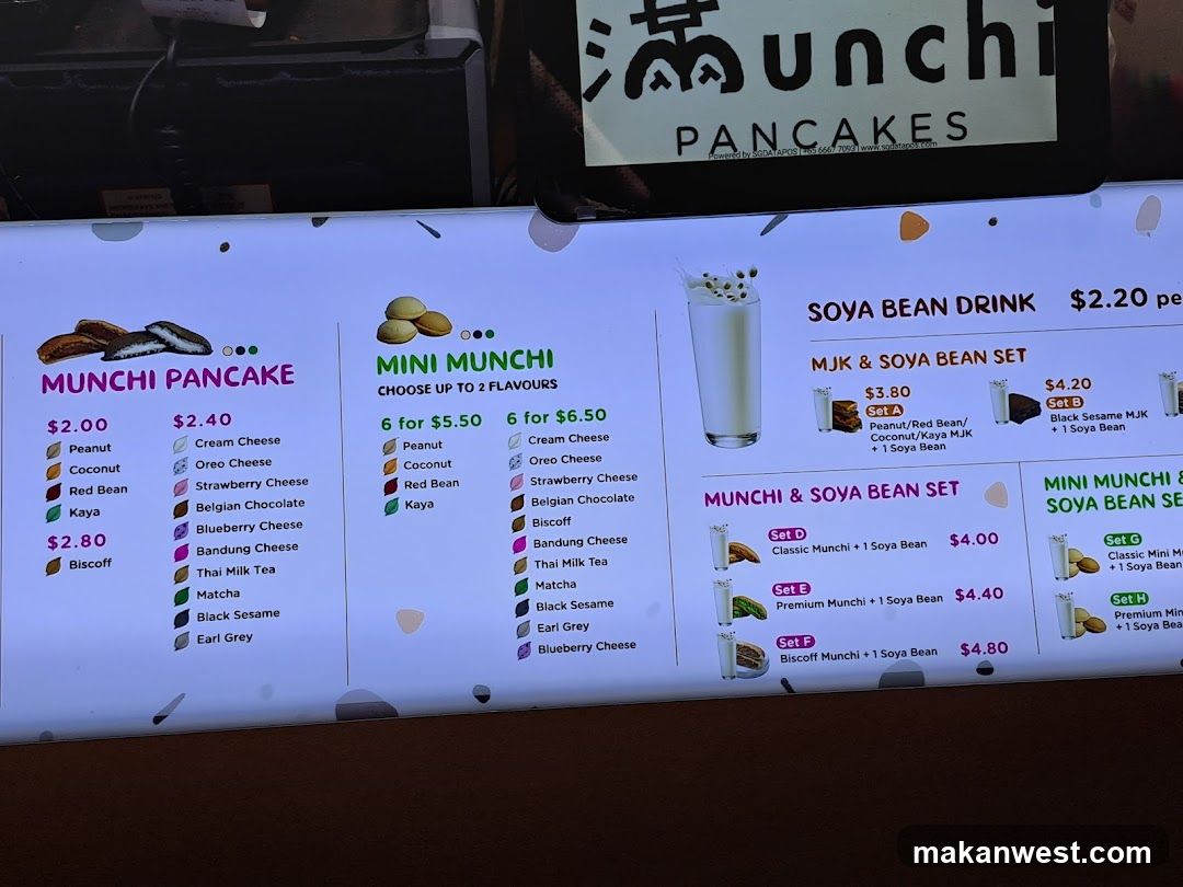 Munchi Pancakes Menu
