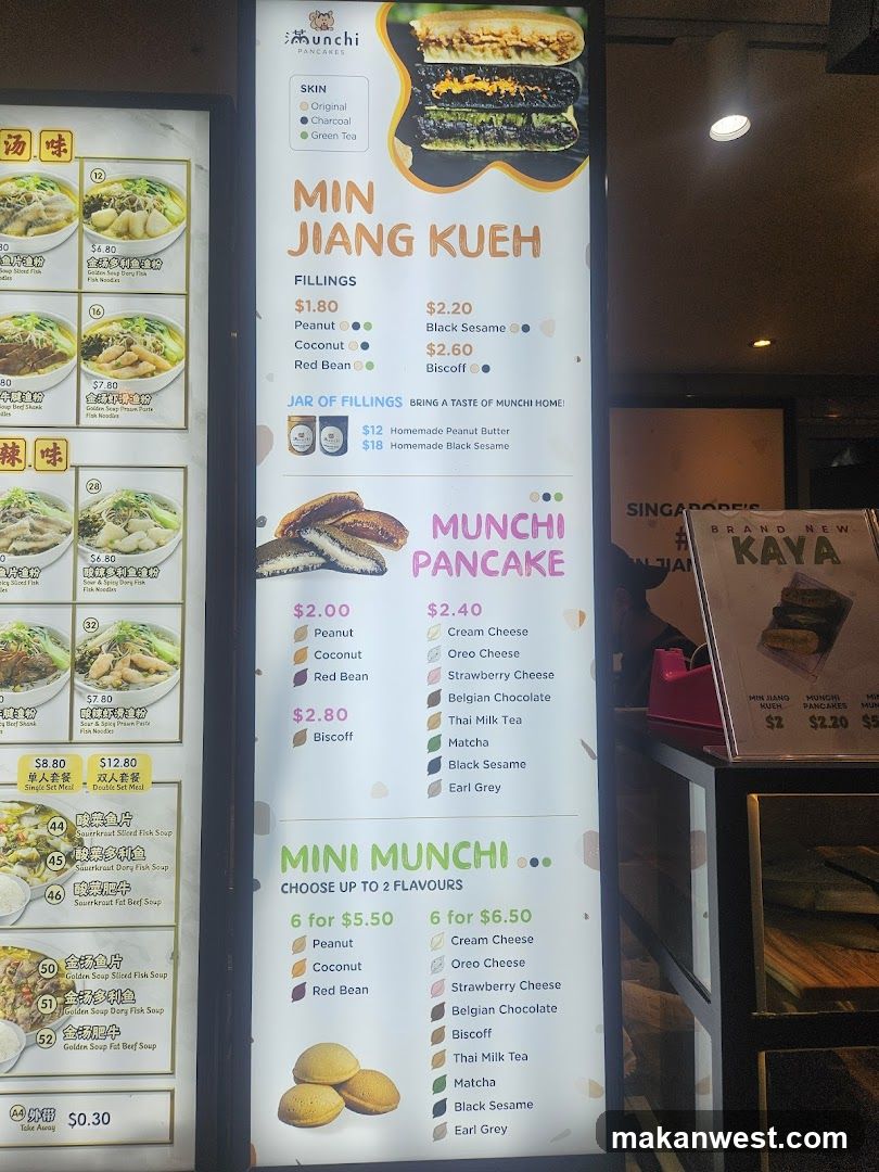 Munchi Pancakes Menu