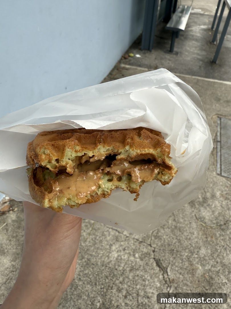 Waffle Sandwich with Peanut Butter