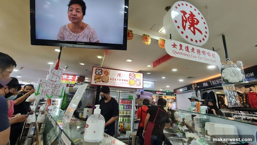 Food Stall with Menu and Customers