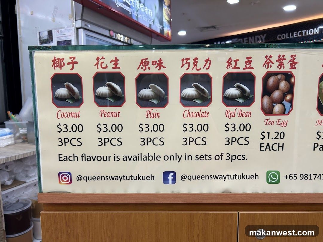 Queensway Tutu Kueh Menu