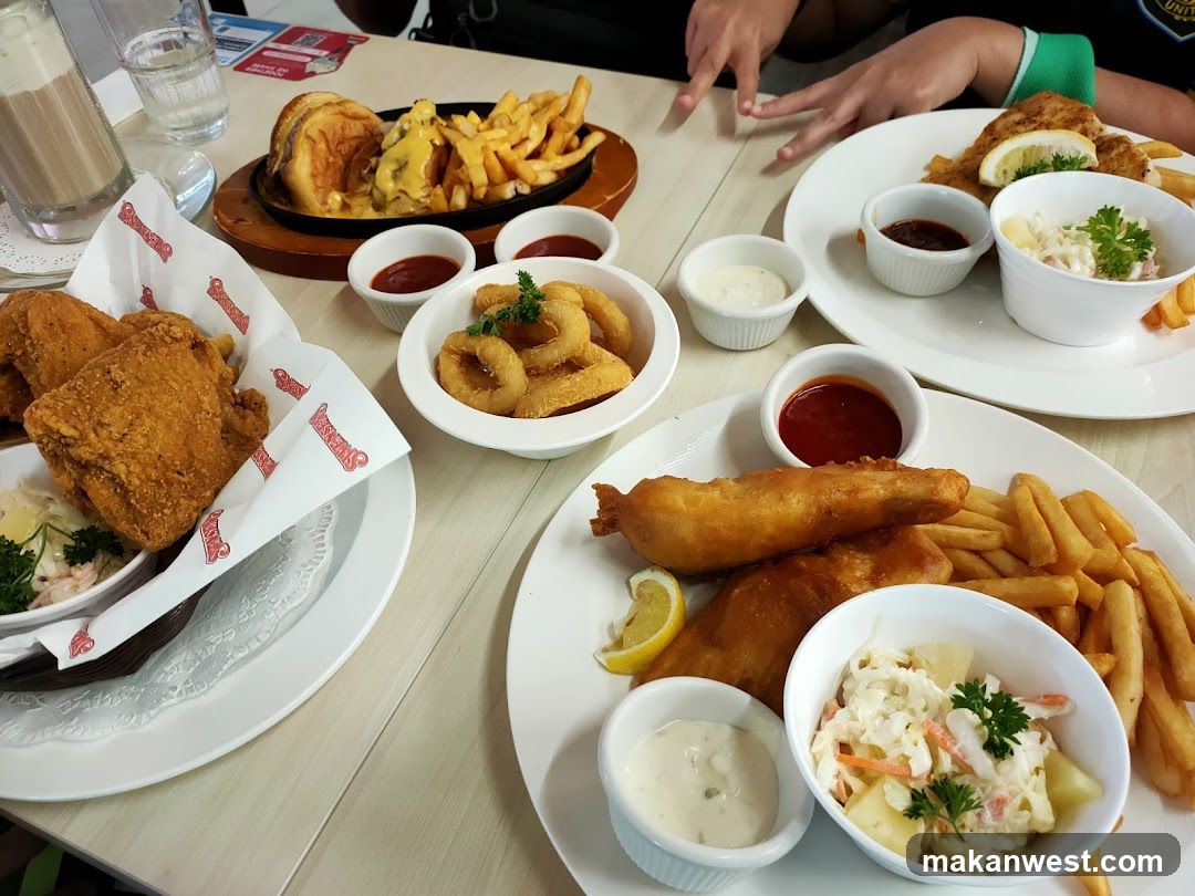 Table with various meals