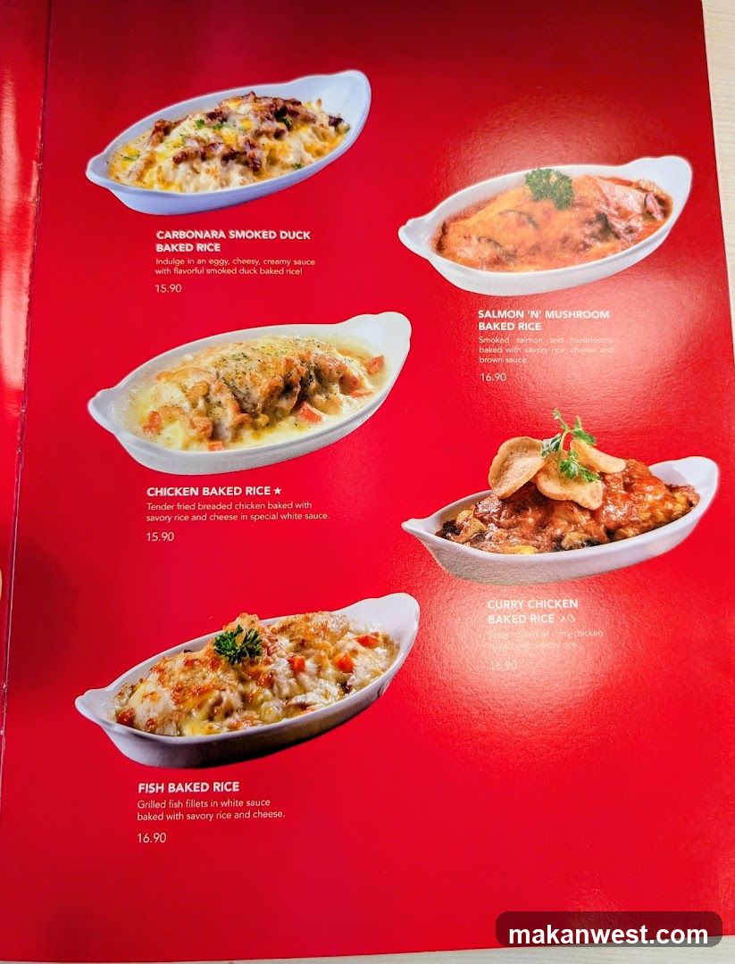 Baked Rice Menu