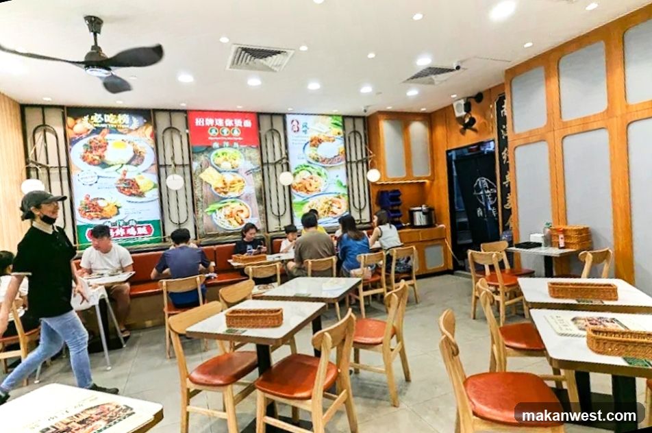 Restaurant Interior with Diners