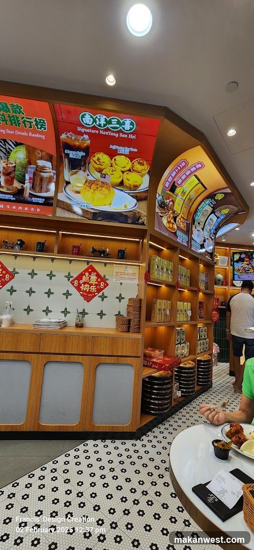 Restaurant Interior with Food and Drinks Display