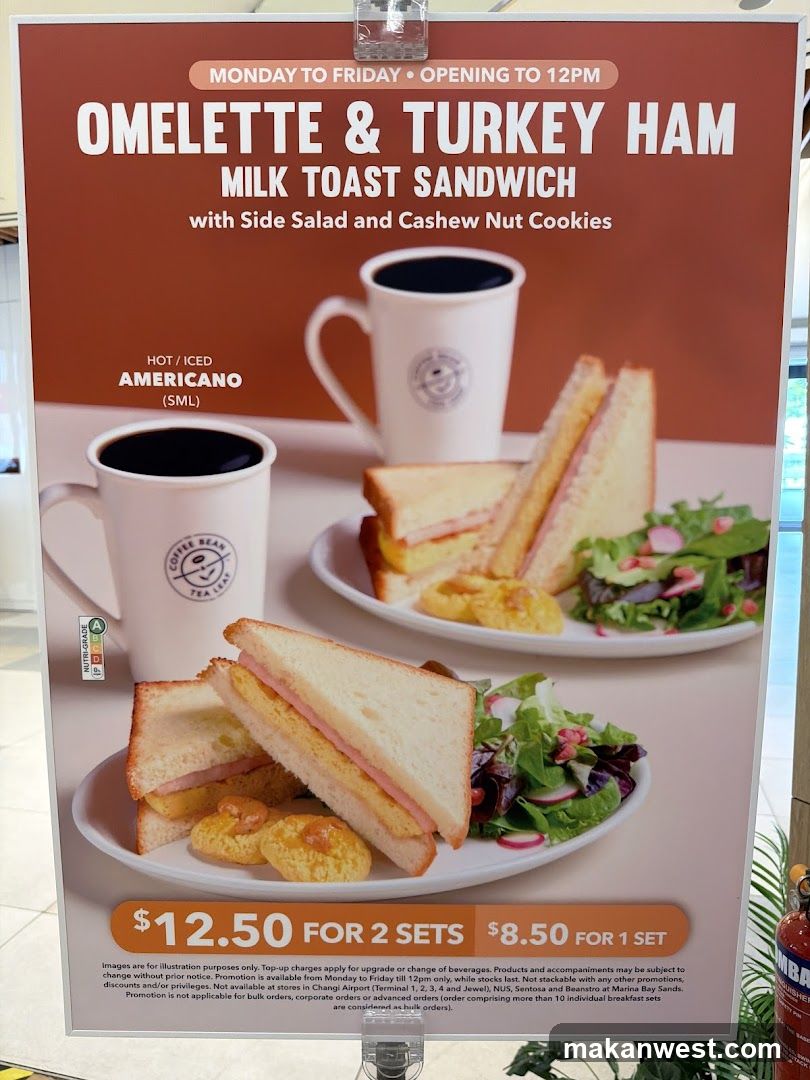 Omelette & Turkey Ham Milk Toast Sandwich