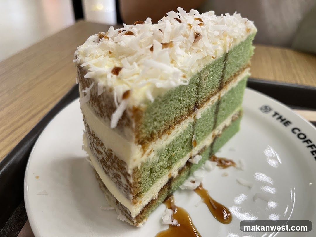 Slice of Green Layer Cake