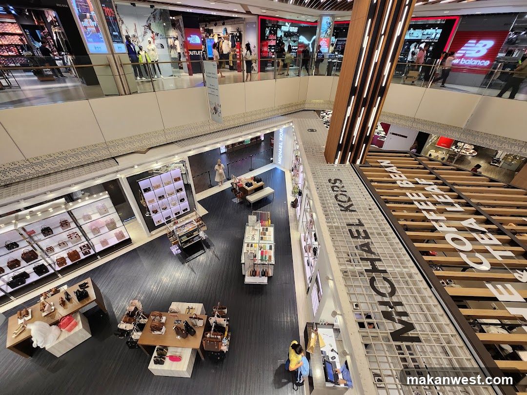 Interior of a multi-level shopping mall