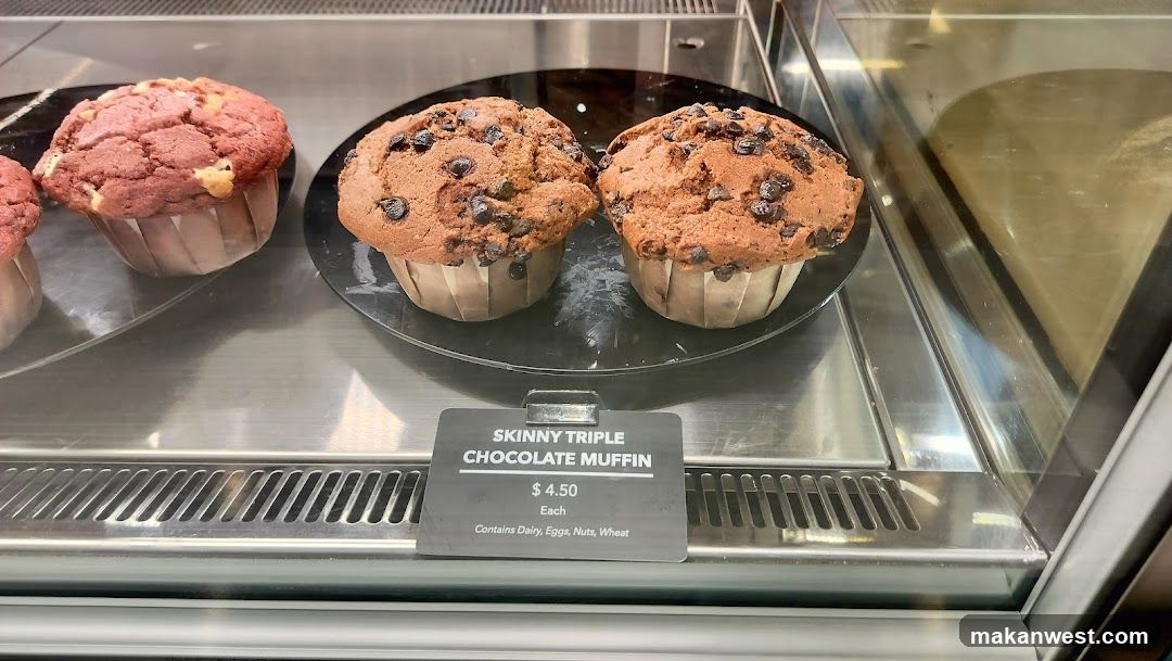 Chocolate Muffins in Display Case
