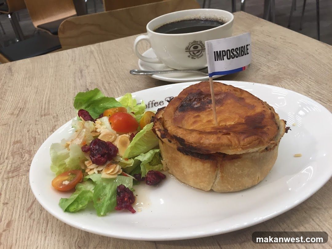 Pie and Salad with Coffee