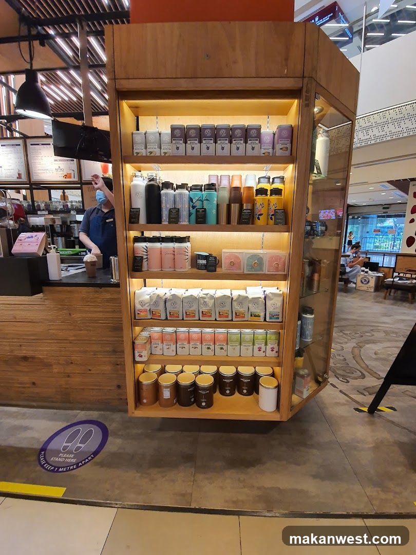 Coffee shop display shelf