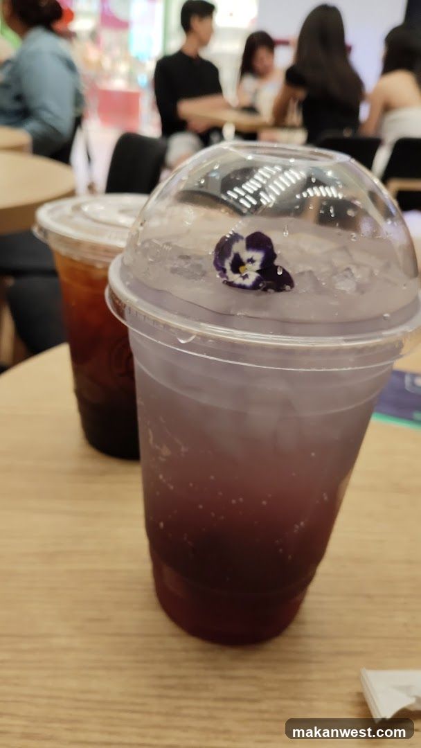 Two drinks on a table