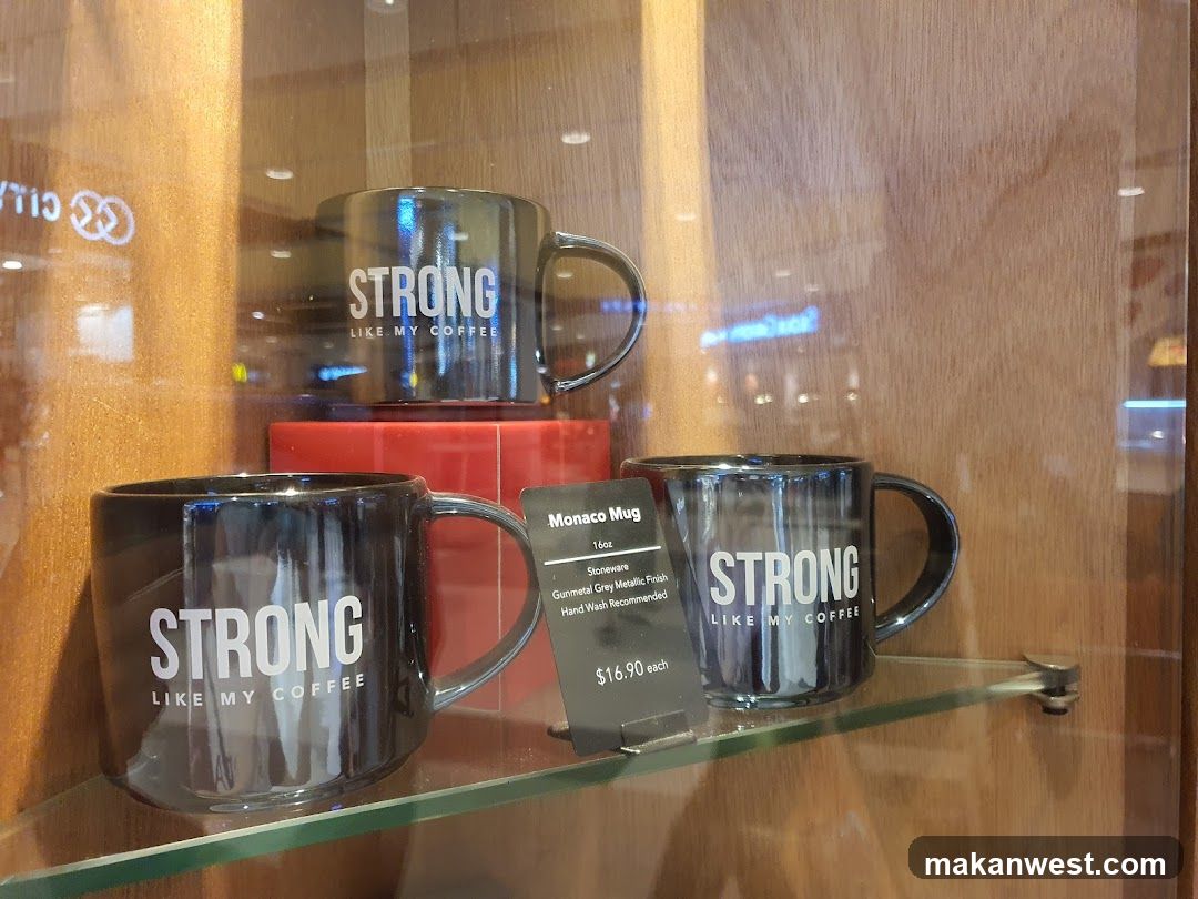 Mugs with "STRONG LIKE MY COFFEE" text