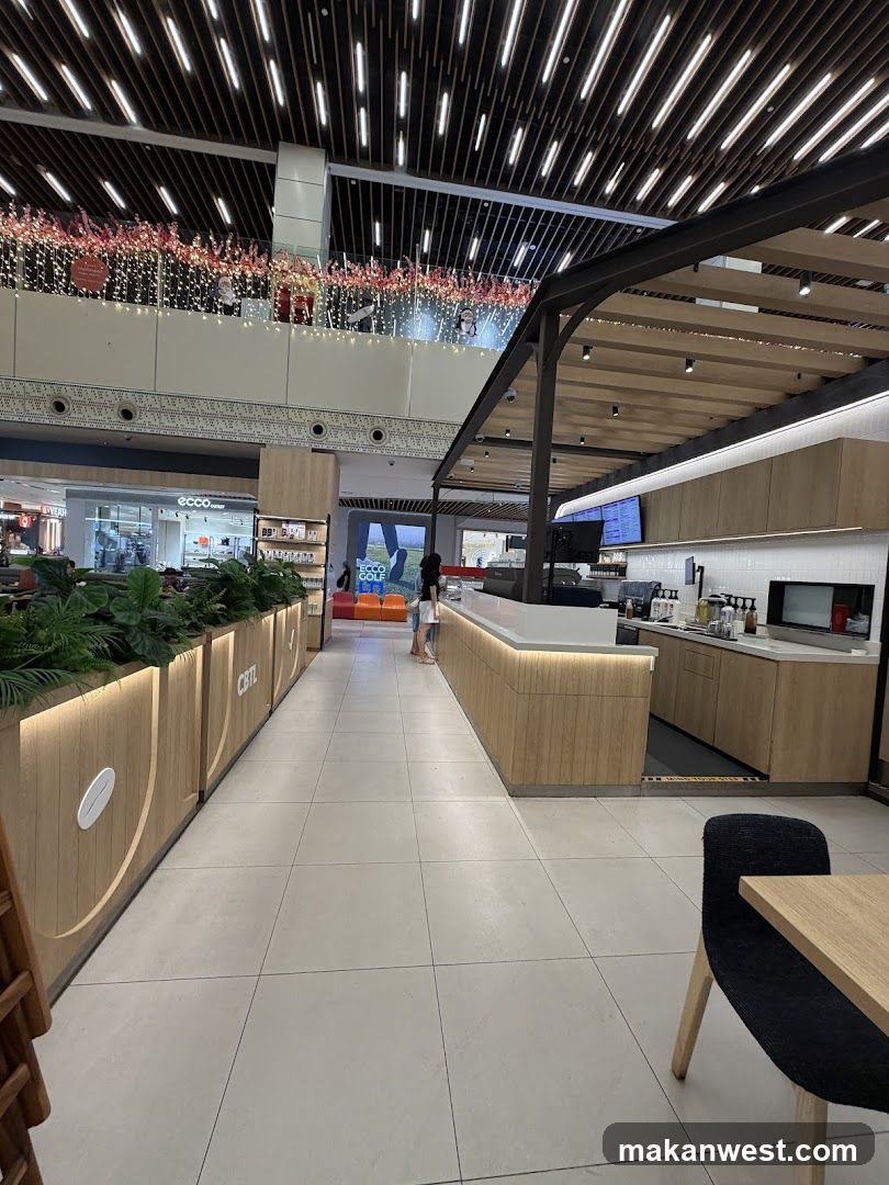 Modern Cafe Interior with Seating