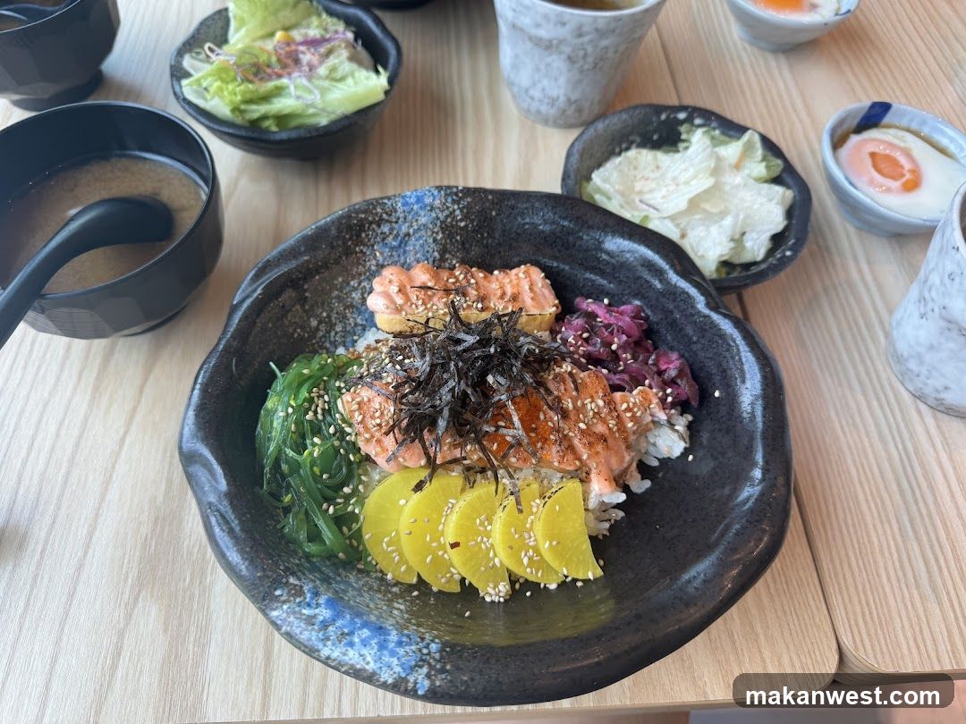 Salmon Donburi with Sides