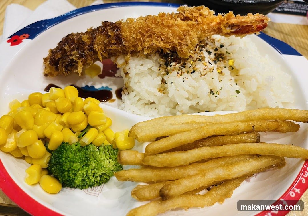 Fried Shrimp and Rice Plate
