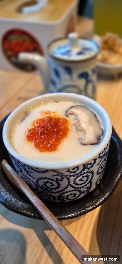 Chawanmushi with Ikura and Shiitake Mushroom