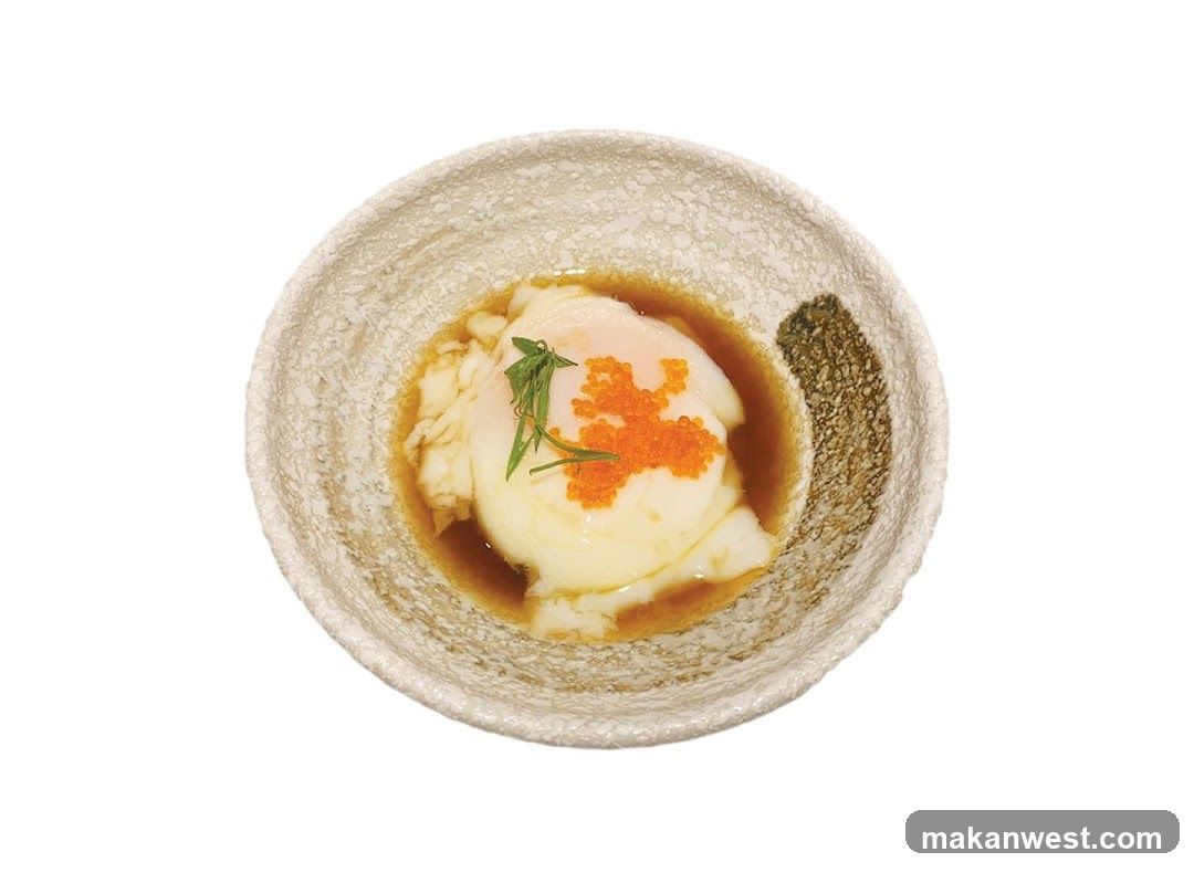 Poached Egg with Roe and Greens