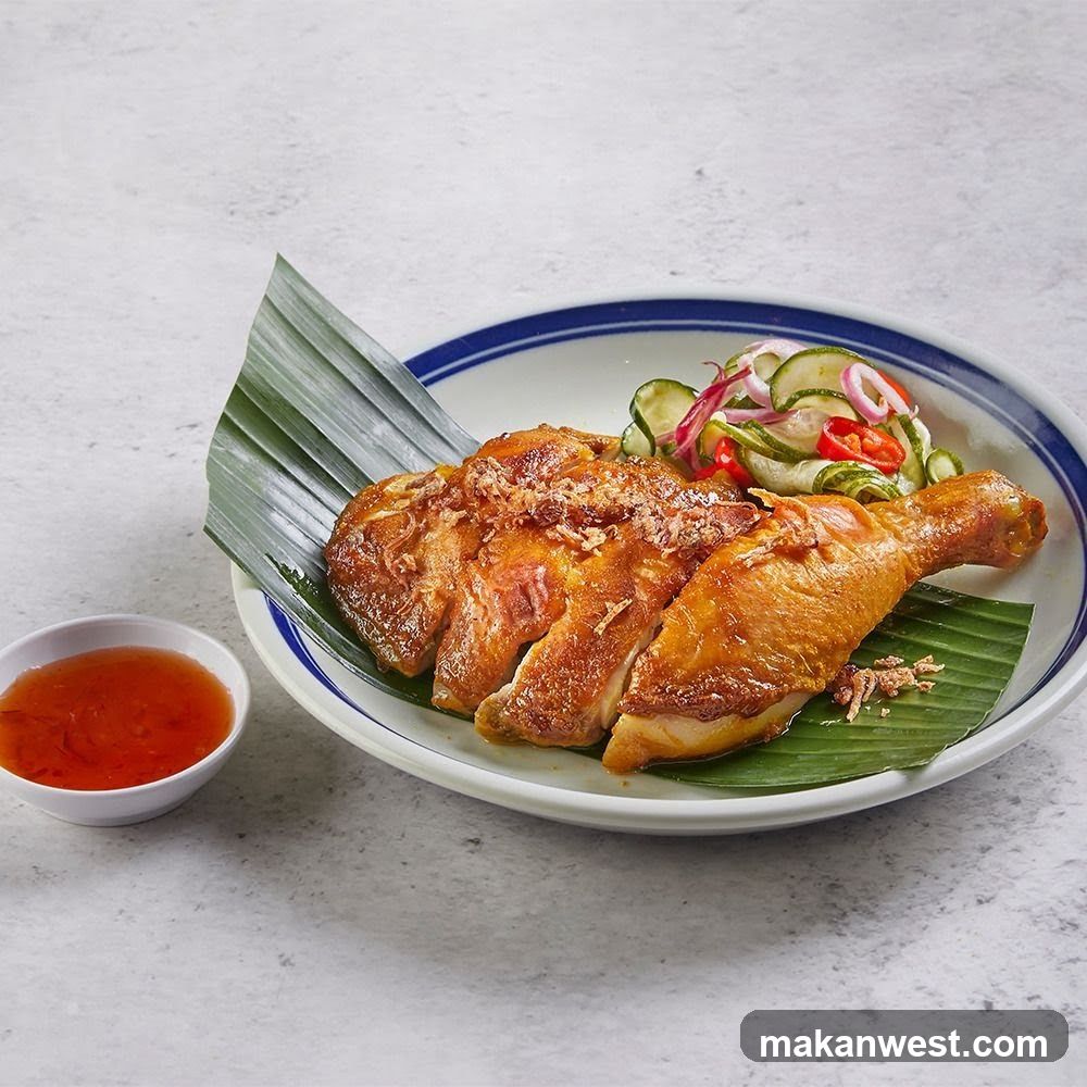 Chicken Dish with Side Salad and Sauce