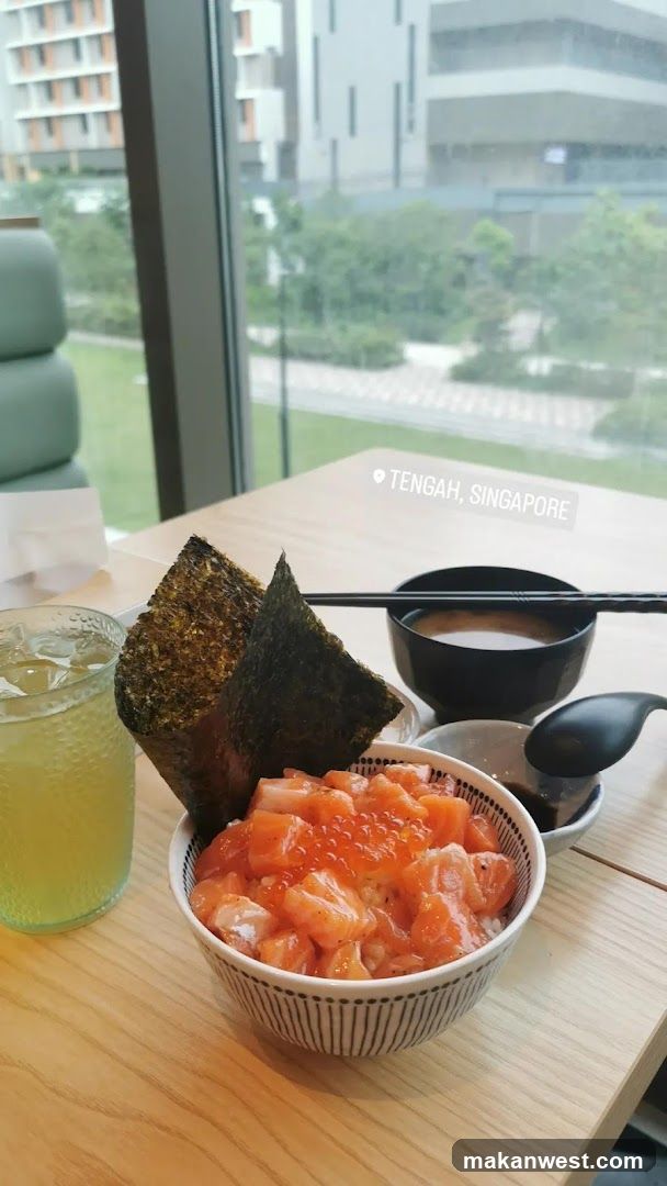 Salmon Donburi with Miso Soup