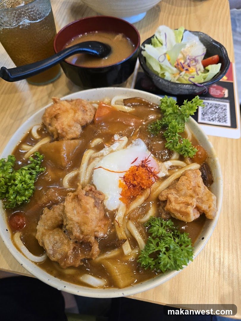 Curry Udon with Fried Chicken