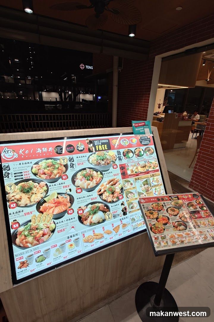 Kei Kaisendon Menu
