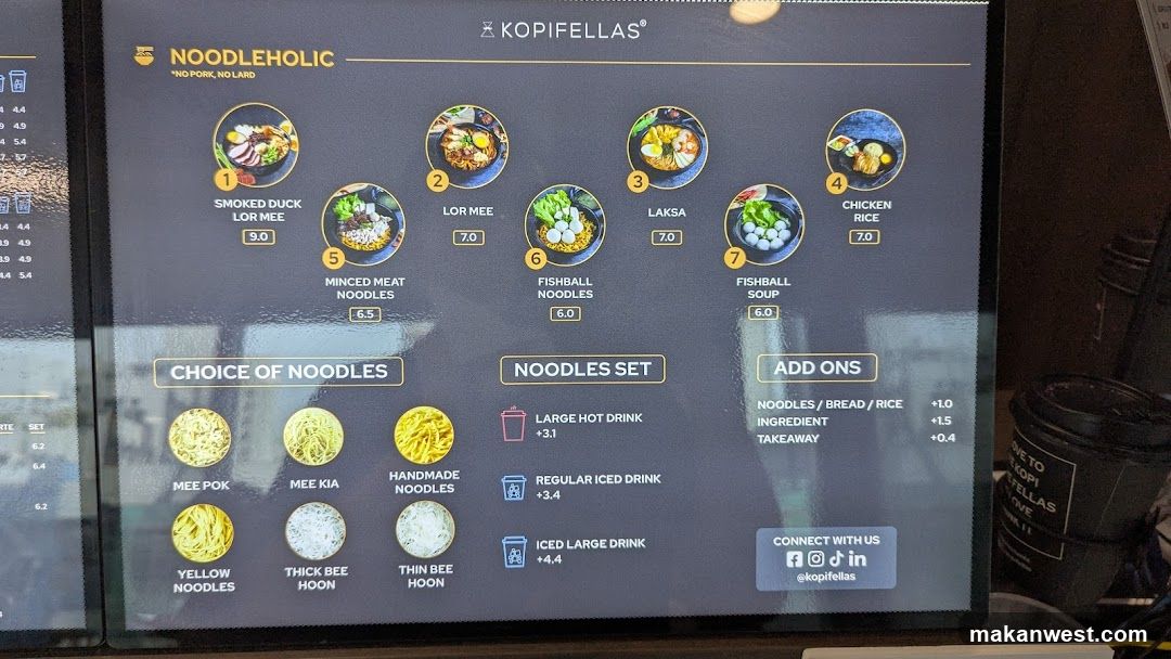 Noodleholic Menu
